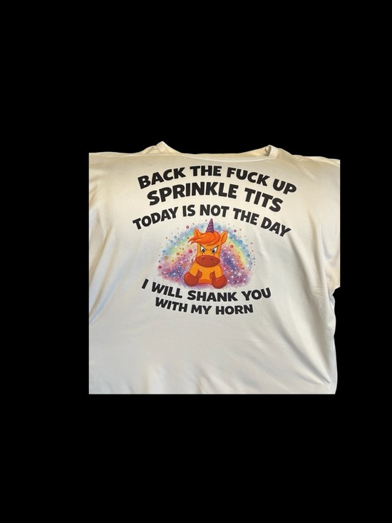 Tops - White Graphic Kids T-Shirt with Colorful Unicorn